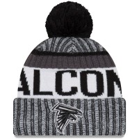 Men's Atlanta Falcons New Era Black/White 2017 Sideline Cold Weather Sport Knit Hat 2741768